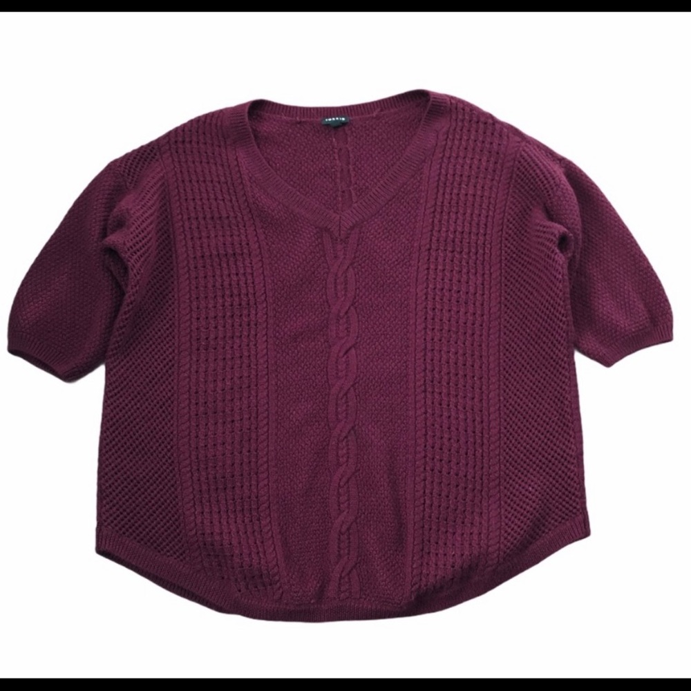 Torrid Burgundy V-neck Sweater